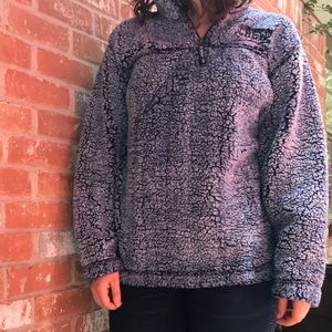 FLUFFY SHERPA “Crew USA” Pullover Sweater